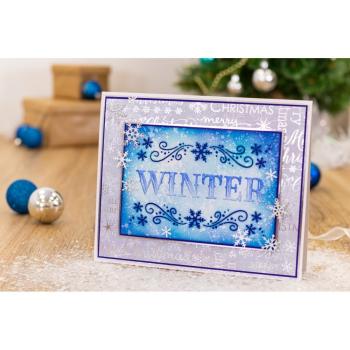 Crafters Companion -Glittering Snowflakes 5x7 Inch  Cut & Emboss - Prägefolder