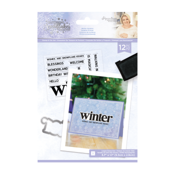 Crafters Companion -Glittering Snowflakes Stamp & Die Winter Solstice - Stanze & Stempel