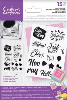 Crafters Companion - Enjoy Your Day - Clear Stamps