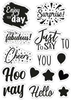 Crafters Companion - Enjoy Your Day  - Clear Stamps