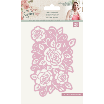 Crafters Companion - Rose Garden Metal Die Fancy Floribunda - Stanze