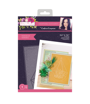 Crafters Companion -Sensational Succulents - Terrarium - Prägefolder
