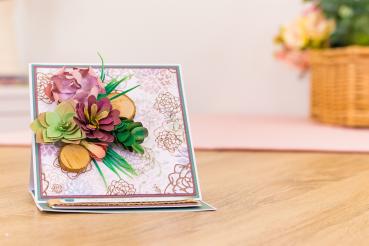 Crafters Companion - Sensational Succulents Metal Dies Lila China  - Stanze