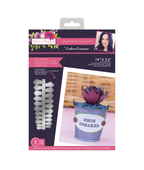 Crafters Companion - Sensational Succulents Metal Dies Neon Breakers - Stanze