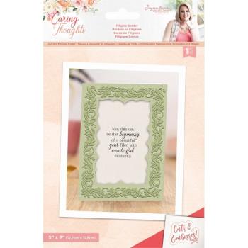 Crafters Companion -Caring Thoughts - Filigree Border Cut & Emboss - Prägefolder
