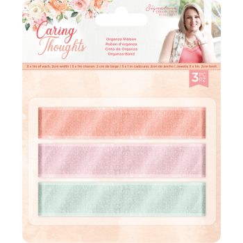 Crafters Companion - Caring Thoughts Organza Ribbon - Bänder