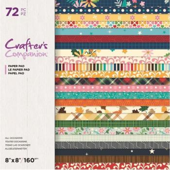 Crafters Companion - All Occasions 8x8 Inch Paper Pad - Paper Pack