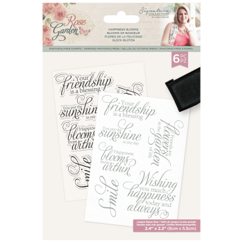 Crafters Companion - Rose Garden - Happiness Blooms - Clear Stamps