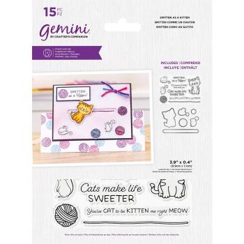 Gemini Smitten As A Kitten Stamp & Die  - Stempel & Stanze 