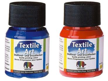 Textilfarbe für helle Stoffe, 59ml, 20 Standardfarben