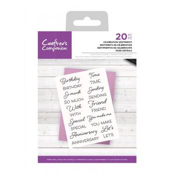 Crafters Companion - Celebration Sentiments - Clear Stamps