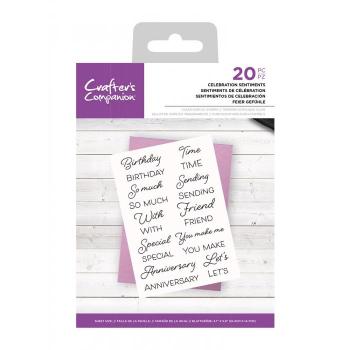 Crafters Companion - Celebration Sentiments  - Clear Stamps