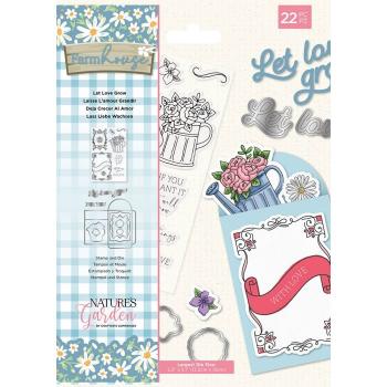 Crafters Companion - Farmhouse Let Love Grow - Stanze & Stempel