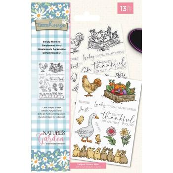 Crafters Companion - Farmhouse Simply Thankful - Clear Stamps