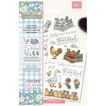 Crafters Companion - Farmhouse Simply Thankful  - Clear Stamps