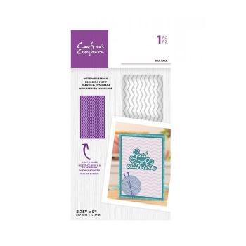 Crafters Companion -Rick Rack Patterned  - Stencil - Schablone