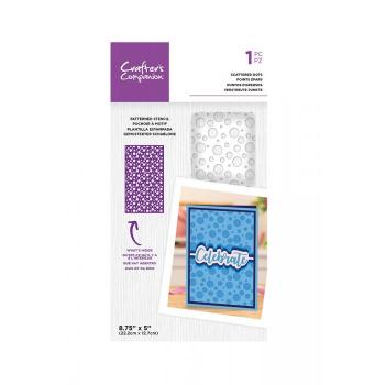 Crafters Companion -Scattered Dots Patterned Stencil - Schablone