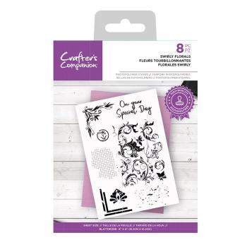 Crafters Companion - Swirly Florals - Clear Stamps