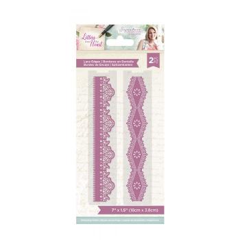 Crafters Companion -Letters from The Heart Lace Edges - Prägefolder