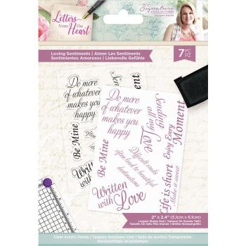 Crafters Companion - Letters from The Heart Loving Sentiments - Clear Stamps