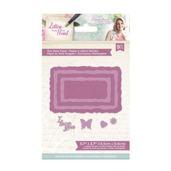 Crafters Companion - Letters from The Heart Torn Note Paper Dies - Stanze