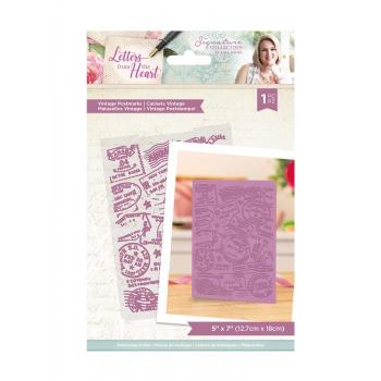 Crafters Companion -Letters from The Heart Vintage Postmarks - Prägefolder