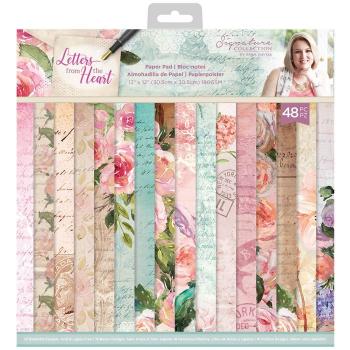 Crafters Companion - Letters From The Heart - 12" Paper Pack