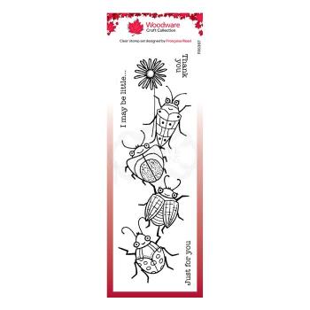 Woodware beetle flower  Clear Stamps - Stempel 