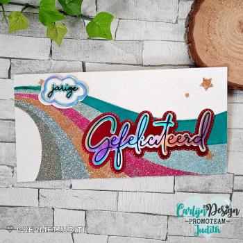 Carlijn Design Slimline Kaart 5 Regenboog  Cutting Dies - Stanzen