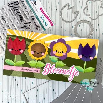 Carlijn Design Slimline Kaart 5 Regenboog  Cutting Dies - Stanzen
