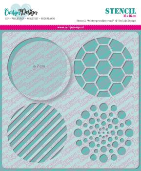 Carlijn Design Achtergrondjes Rond Stencil - Schablone 