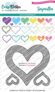 Carlijn Design Outline Hartjes  Cutting Dies - Stanzen