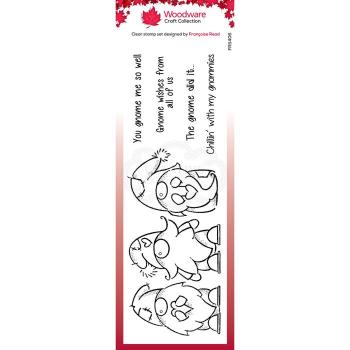 Woodware drei Gnomen  Clear Stamps - Stempel 