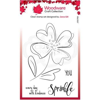 Woodware Poppy Skizze  Clear Stamps - Stempel 