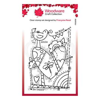 Woodware Rainbow heart  Clear Stamps - Stempel 