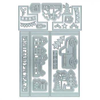 Tonic Studios - Stanze - Dimensions Stanzschablone set Staggered stage winter v 