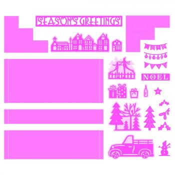 Tonic Studios - Stanze - Dimensions Stanzschablone set Staggered stage winter v 