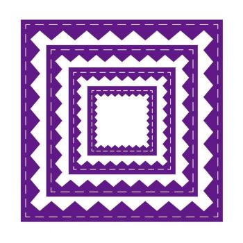 Gemini Inverted Stitched ZigZag Square Elements Dies  - Stanze - Fenster