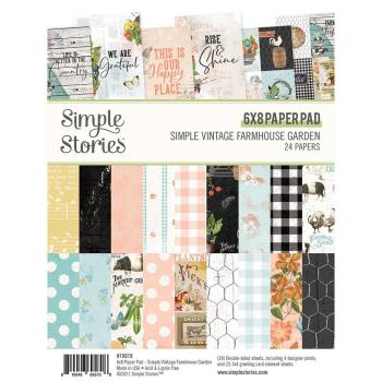 Simple Stories Simple Vintage Farmhouse Garden  Paper Pad - Designpapier 6x8 Inch