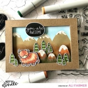 Heffy Doodle Highland Honeys   Clear Stamps - Stempel 