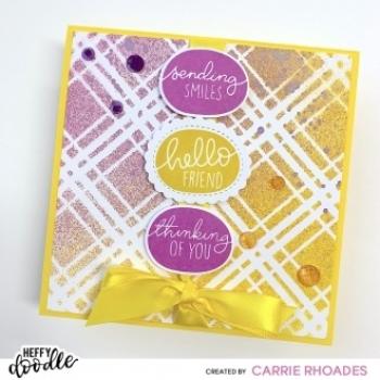 Heffy Doodle Pebble Sentiments   Clear Stamps - Stempel 