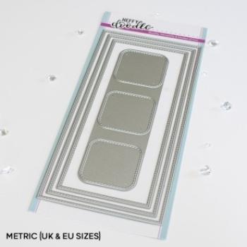 Heffy Doodle DL Stitched Slimline Trio Cutting Dies - Stanze 