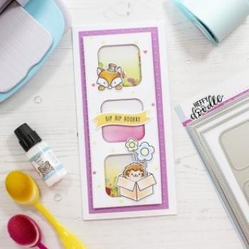Heffy Doodle DL Stitched Slimline Trio  Cutting Dies - Stanze  