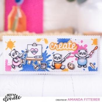 Heffy Doodle Messy Desk  Stencil - Schablone