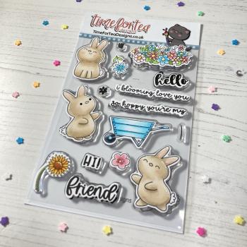 Time For Tea Clear Stamps Bloomimg Bunnies 