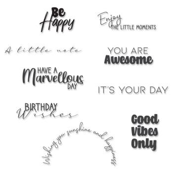 Sizzix Clear Stamps -  Everyday Sentiments #2