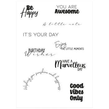 Sizzix Clear Stamps -  Everyday Sentiments #2
