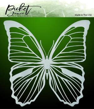 Picket Fence Studios Soar Butterfly 6x6 Inch Stencil - Schablone