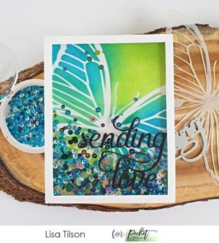 Picket Fence Studios Soar Butterfly 6x6 Inch Stencil - Schablone