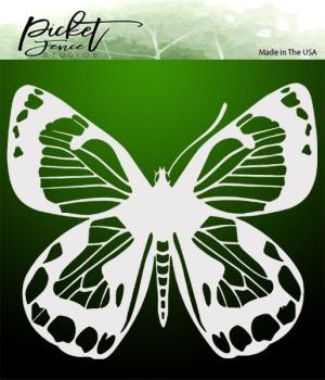 Picket Fence Studios Zing Butterfly 6x6 Inch Stencil - Schablone
